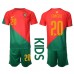 Portugal Joao Cancelo #20 Babykleding Thuisshirt Kinderen WK 2022 Korte Mouwen (+ korte broeken)